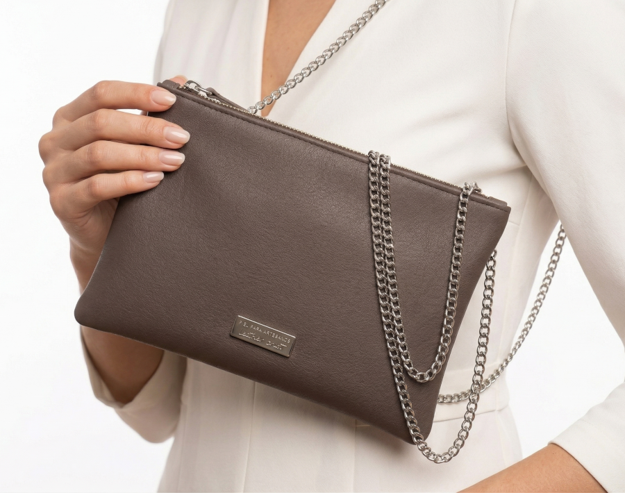 Leather Clutch Bag – Mocha