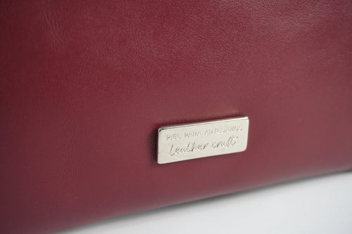 Leather Clutch Bag – Burgundy
