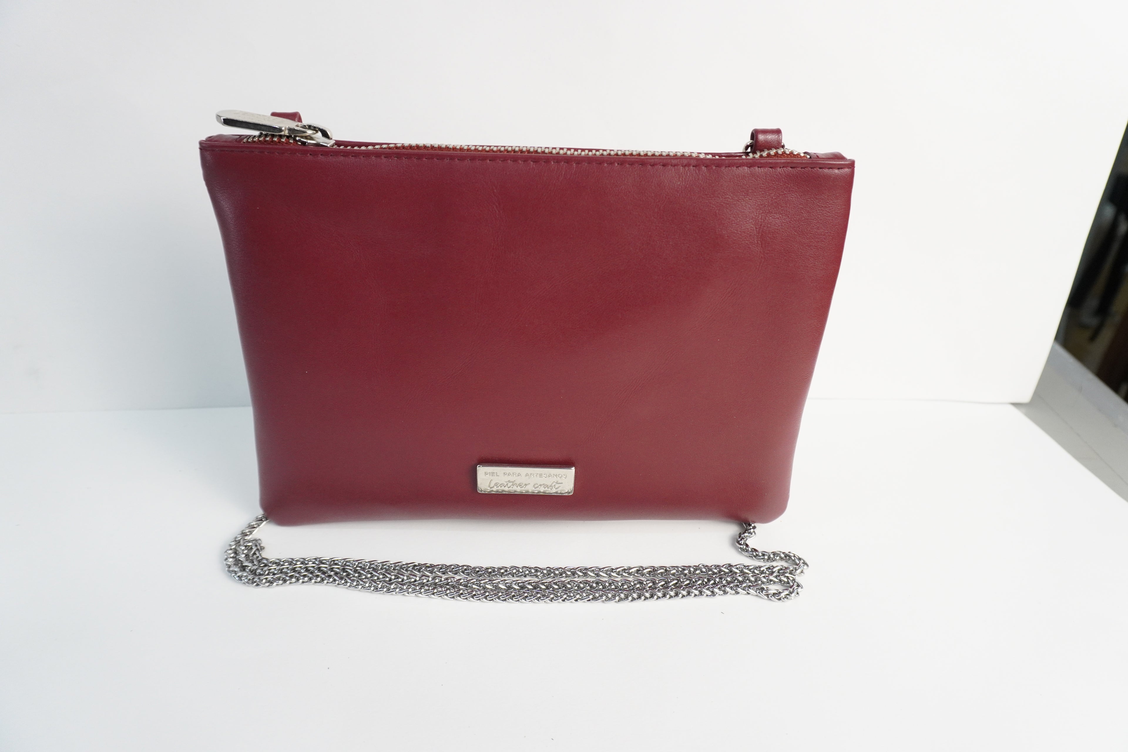 Leather Clutch Bag – Burgundy