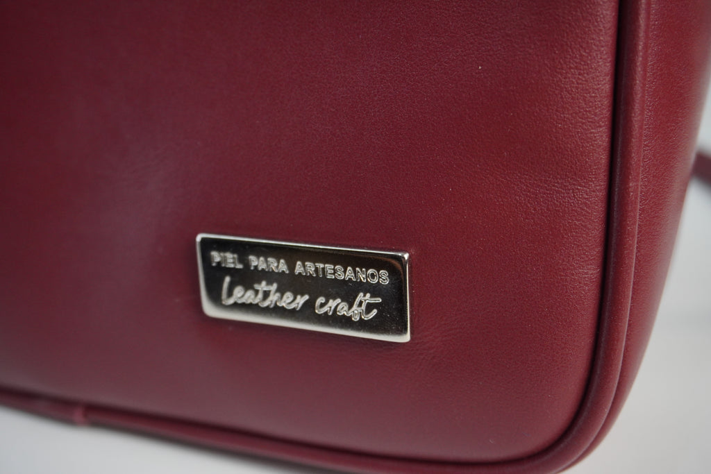 Leather Crossbody Bag – Burgundy Edition