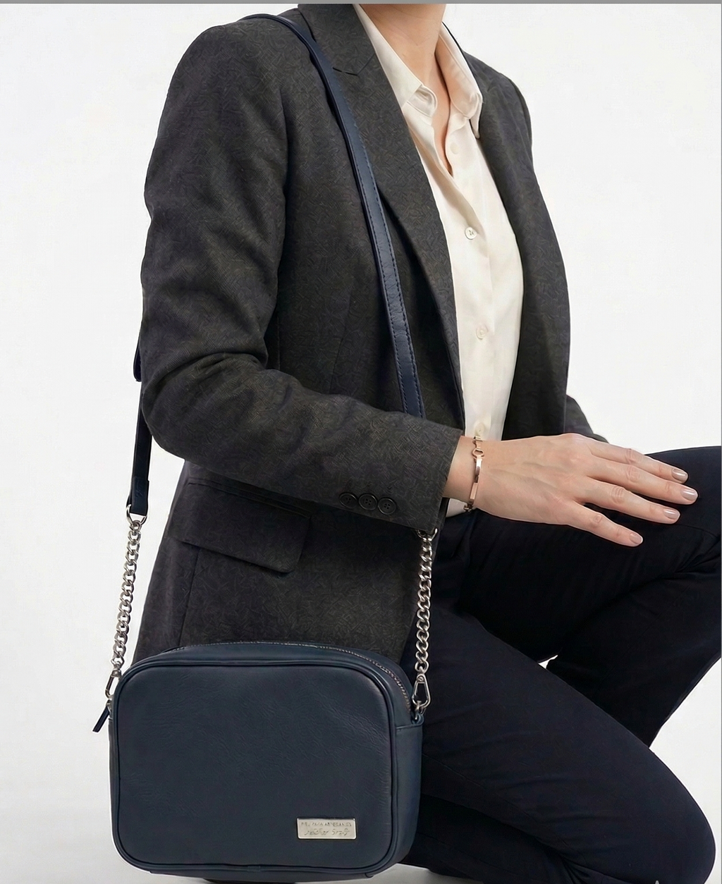 Leather Crossbody Bag – Ocean Blue Edition