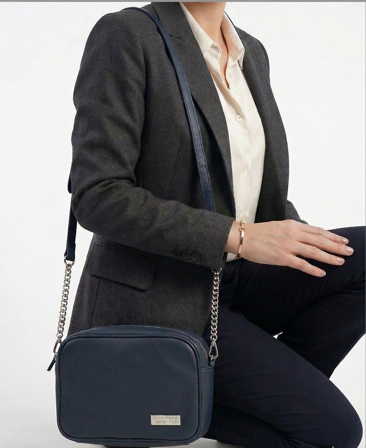 Leather Crossbody Bag – Ocean Blue Edition