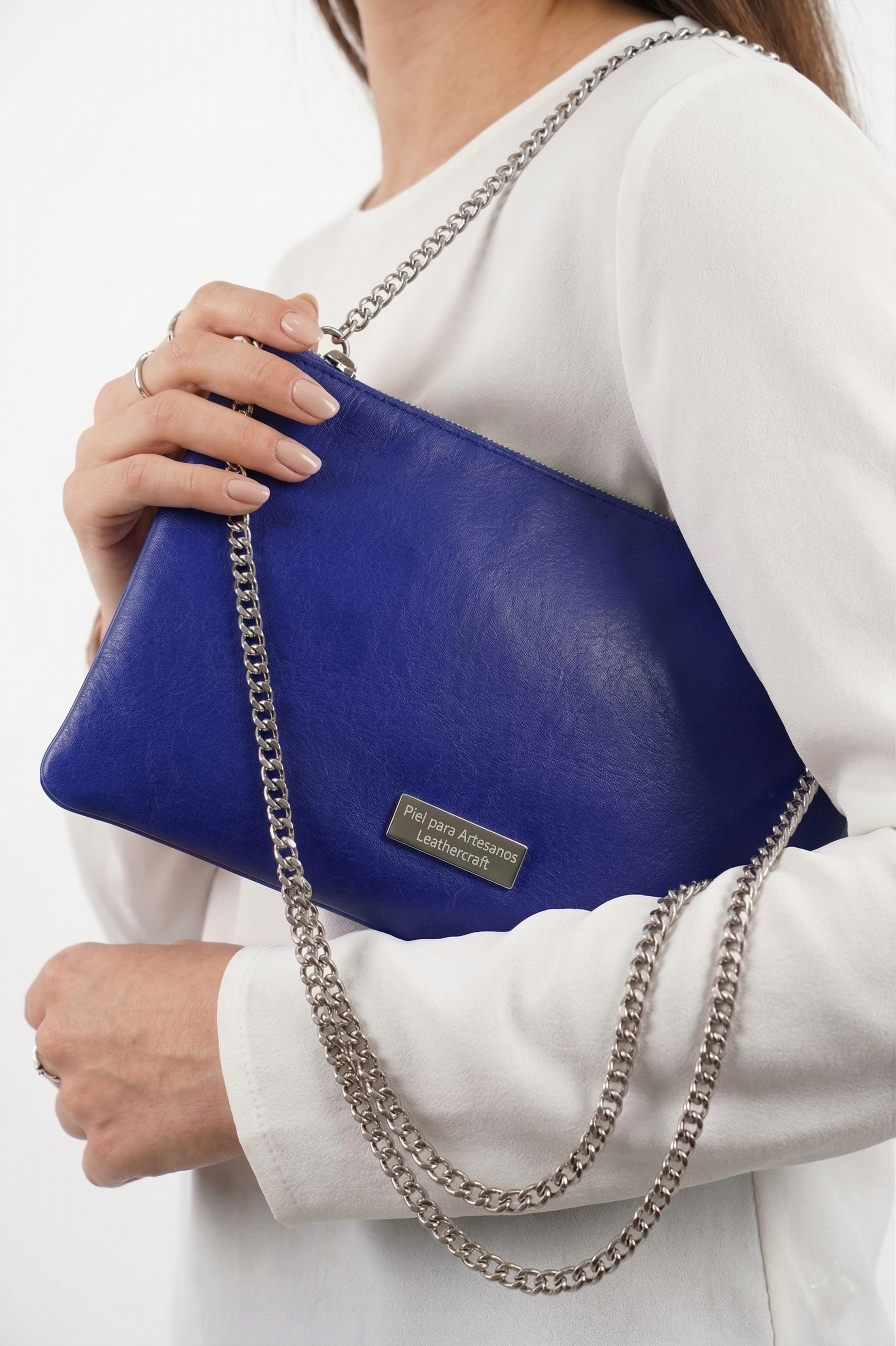 Leather Clutch Bag – Ocean Blue
